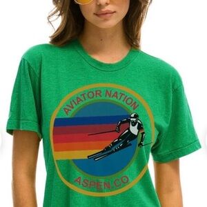 Aviator Nation Aspen Green Tee